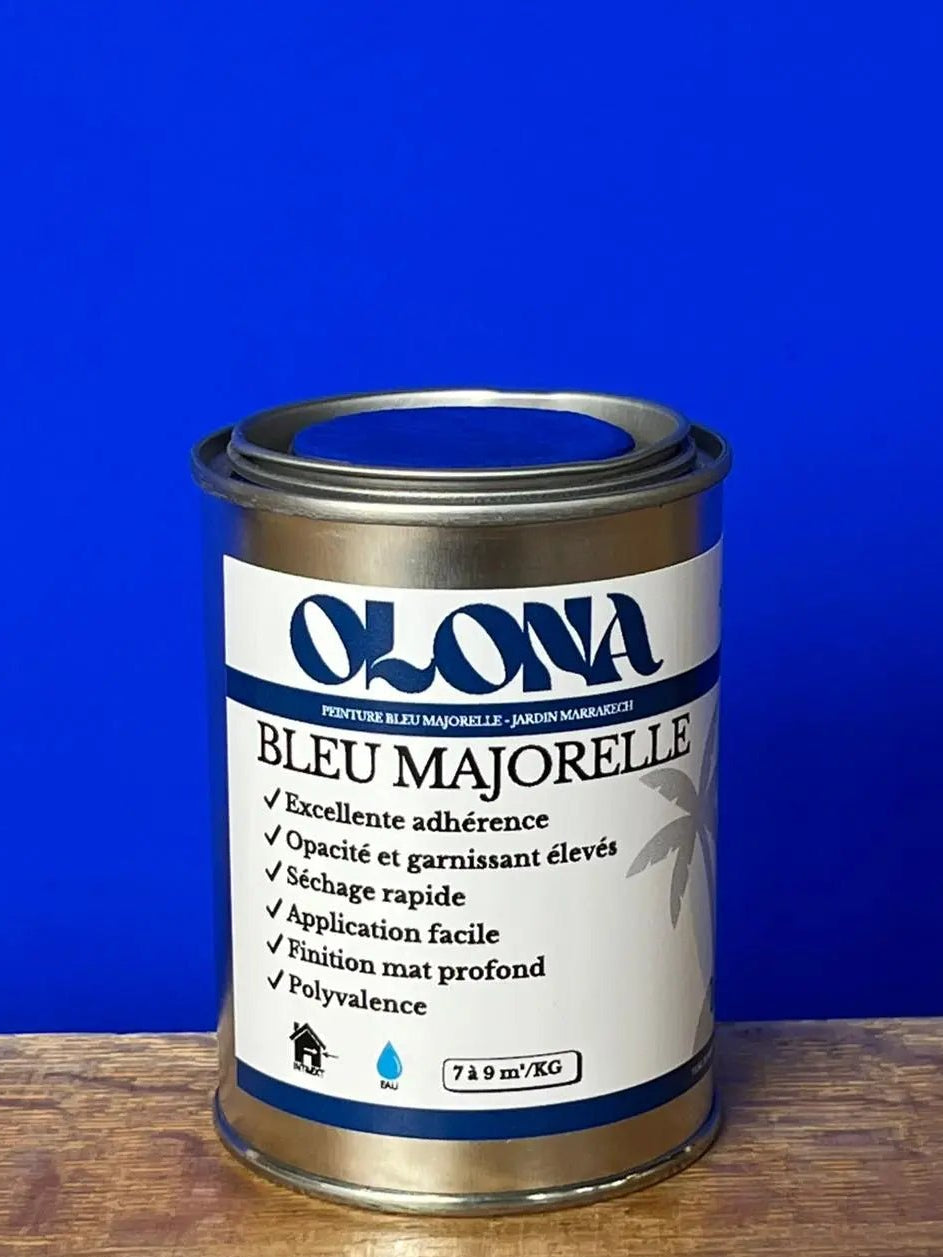 Peinture Bleu Majorelle - Jardin Marrakech - 250 GR - Olona Peinture