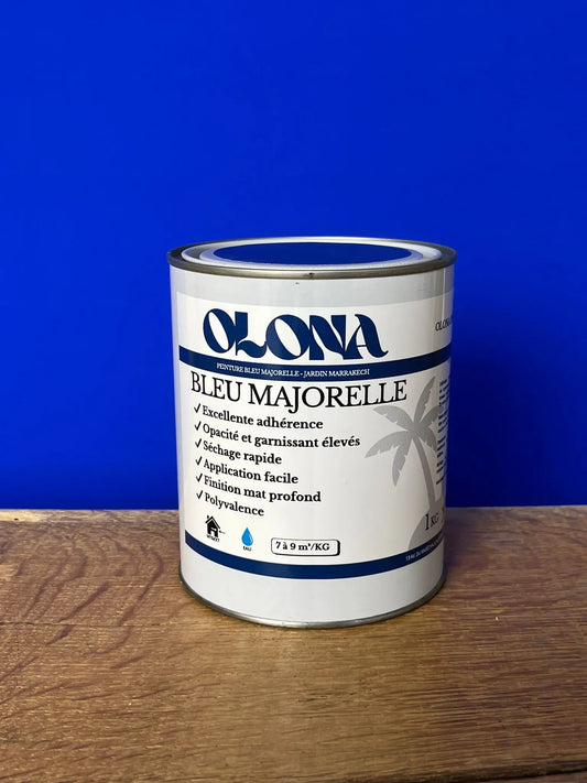 Peinture Bleu Majorelle - Jardin Marrakech - 1 KG - Olona Peinture