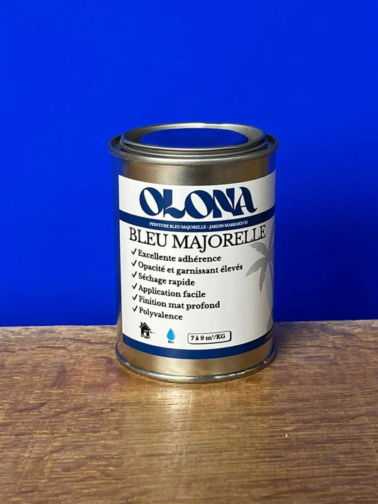 Peinture Bleu Majorelle - Jardin Marrakech - 250 GR - Olona Peinture