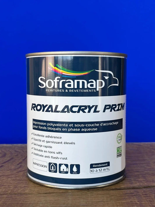 Sous couche universelle 0.5 L avant application du bleu majorelle - Olona Peinture